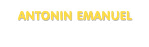 Der Vorname Antonin Emanuel